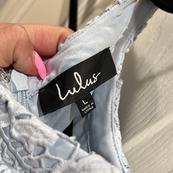 Love Poem Light Grey Lace Dress - Picture 3 of 3